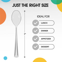 Heavy Duty Clear Plastic Spoons | Case of 1200
