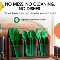 Heavy Duty Emerald Green Plastic Knives | Case of 1200