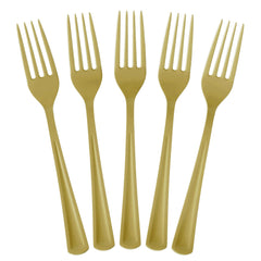Gold Plastic Forks | 25 Count