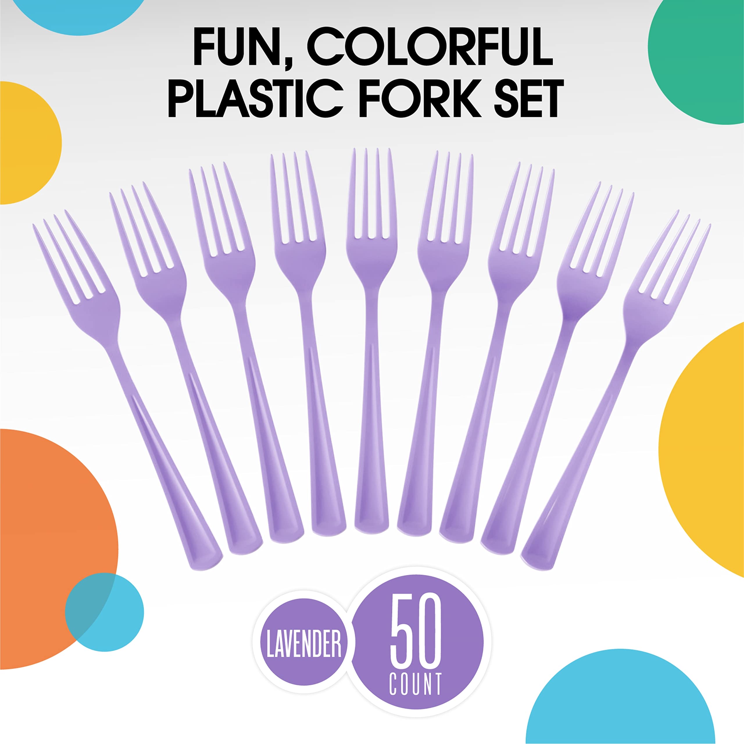 Heavy Duty Lavender Plastic Forks | 100 Count