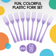 Heavy Duty Lavender Plastic Forks | 100 Count