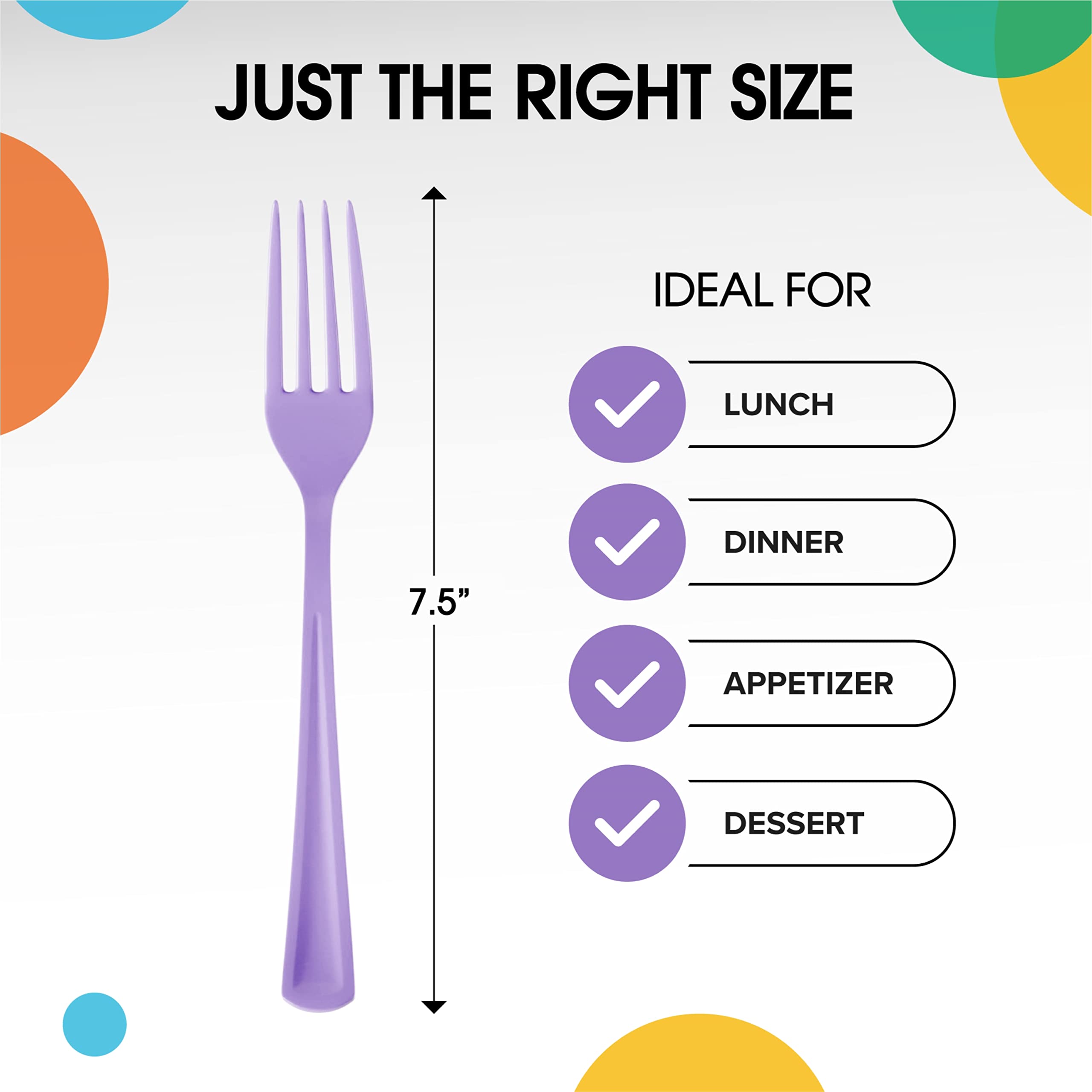 Lavender Plastic Forks | 25 Count
