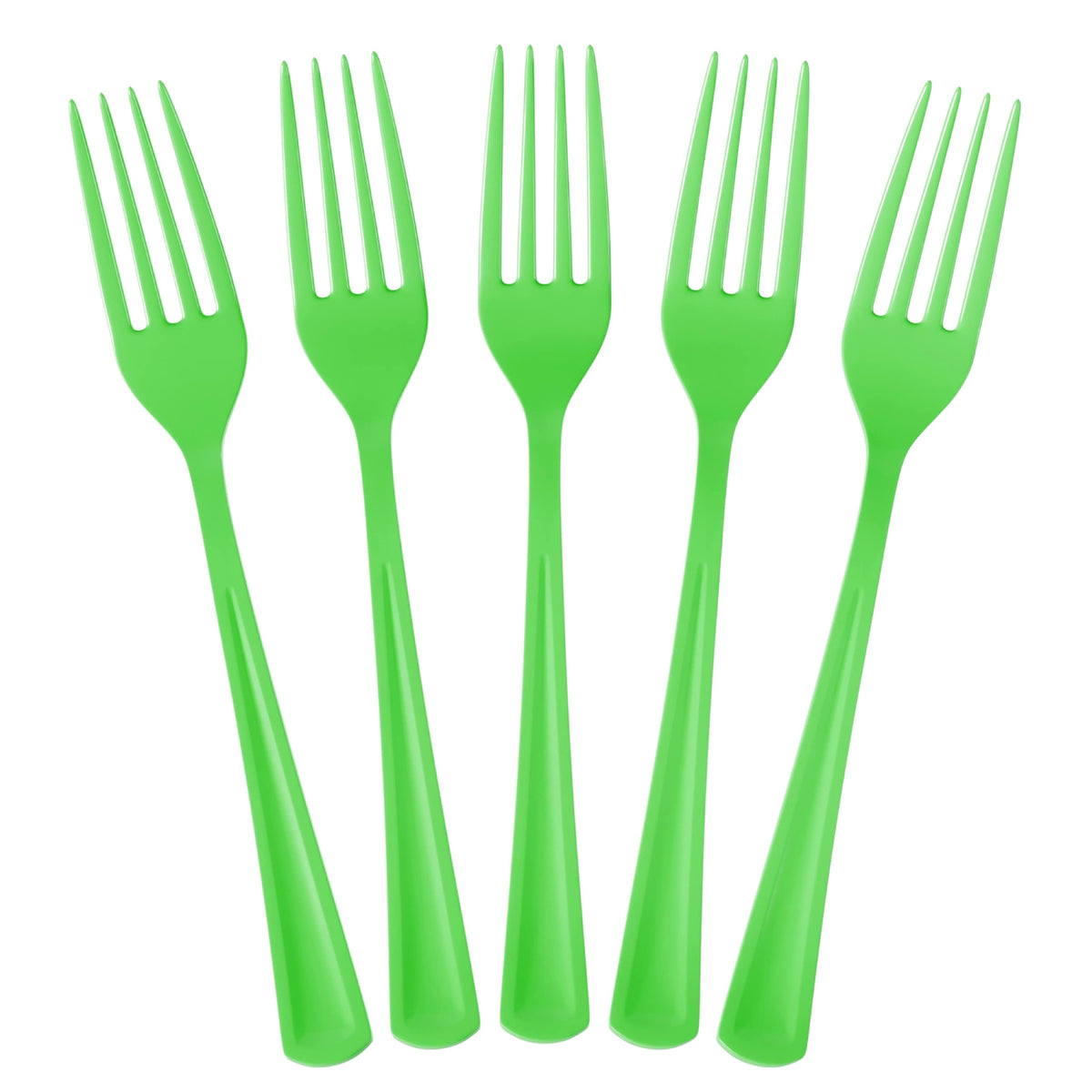 Heavy Duty Lime Green Plastic Forks | 100 Count