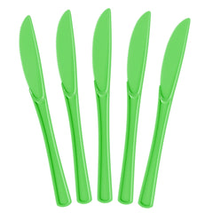 Heavy Duty Lime Green Plastic Knives | 100 Count