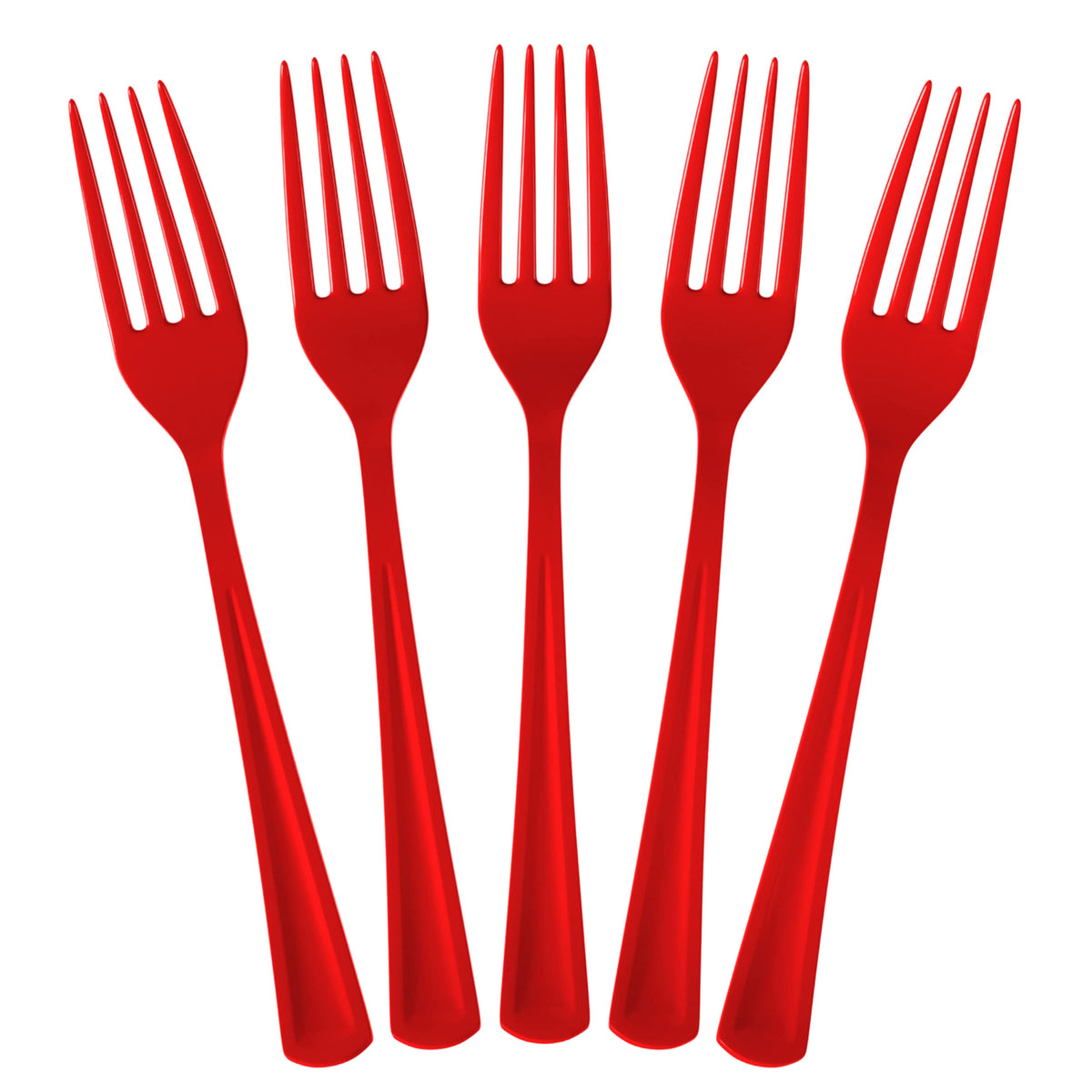 Little Gym - Heavy Duty Red Plastic Forks | 50 Count