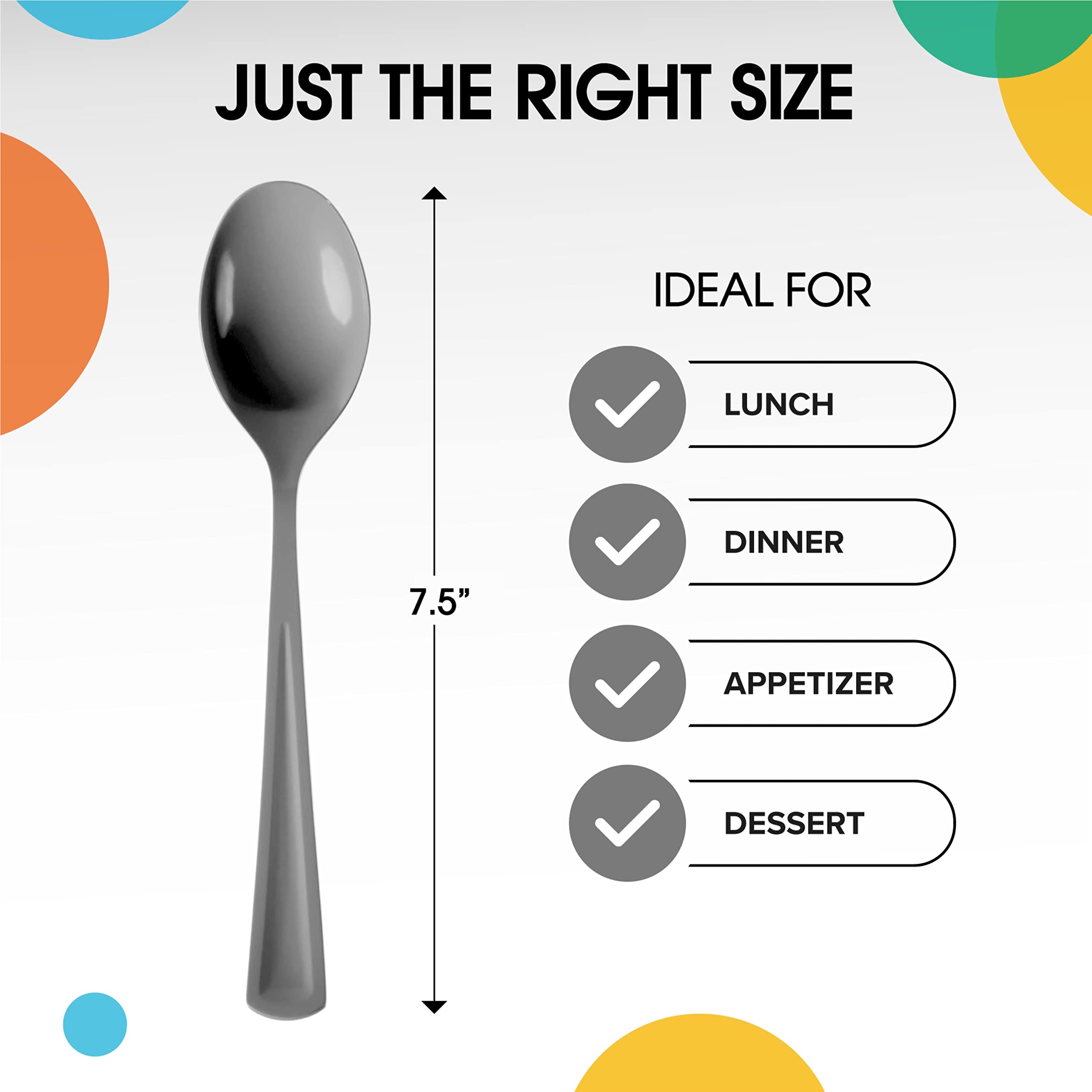 Silver Plastic Spoons | 25 Count