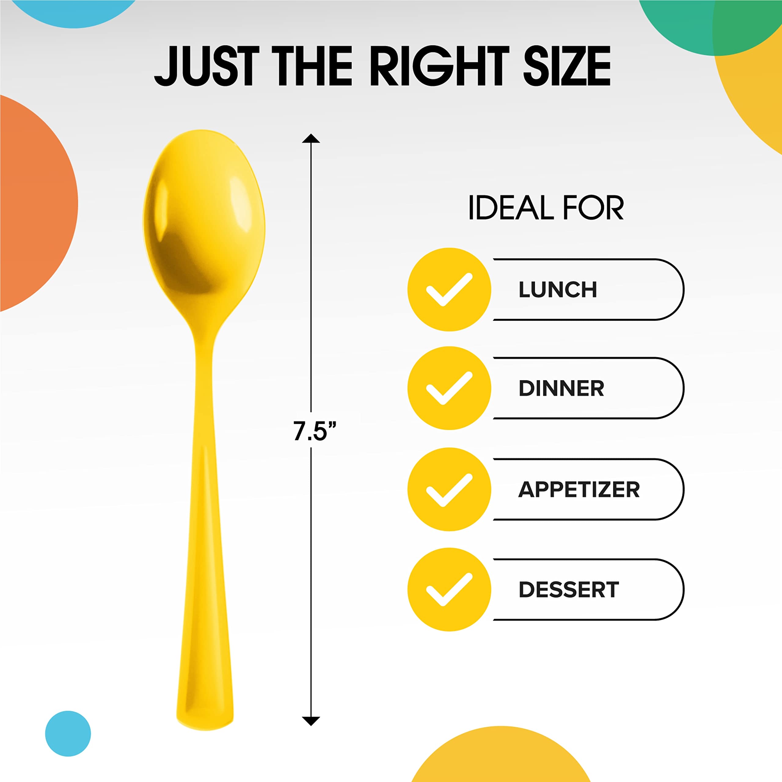 Heavy Duty Yellow Plastic Spoons | Case of 1200