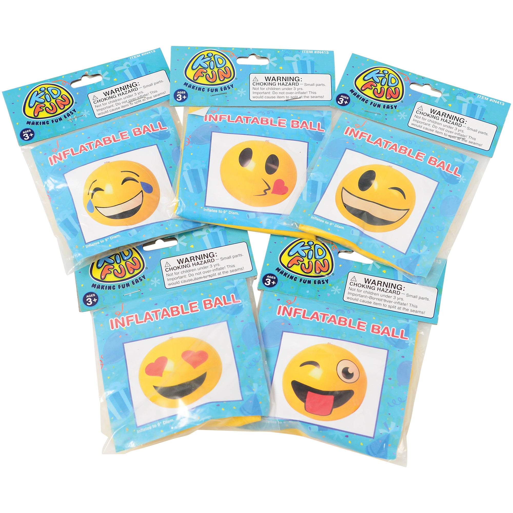 Emoji Inflatable Balls/12 In