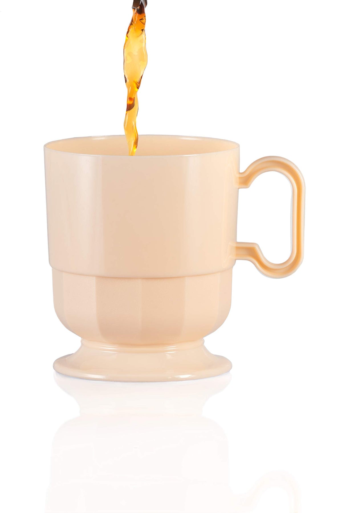 Ivory Glazed Plastic Coffee Mugs | 24 Count