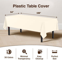 Ivory Table Covers | 6 Pack