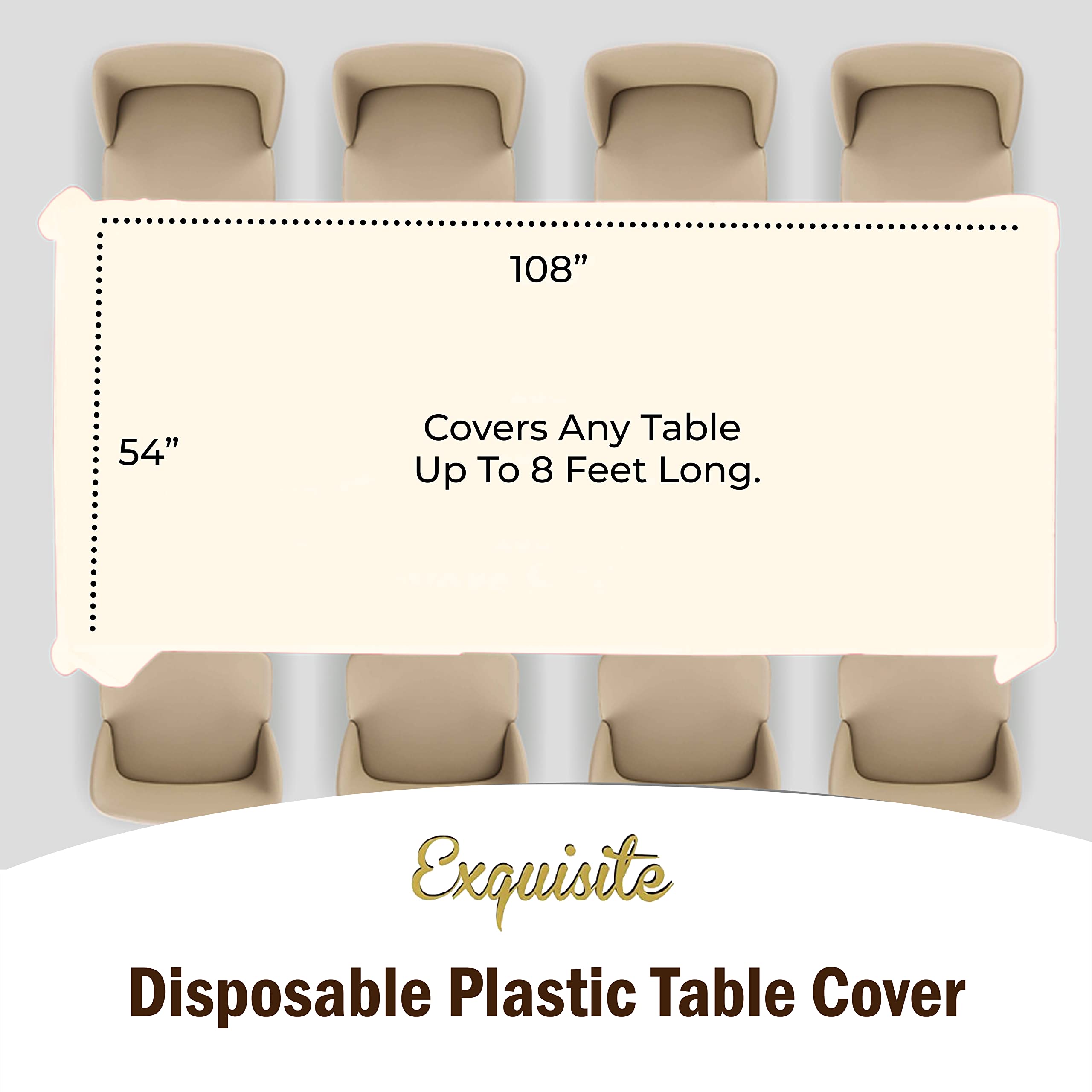 Ivory Table Covers | 12 Pack