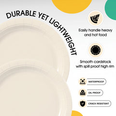 9 in. Ivory Paper Plates | Case of 1000