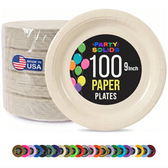 9 in. Ivory Paper Plates | 100 Count