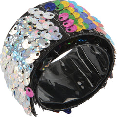 Rainbow Sequin Slap Bracelet/24 Per Disp