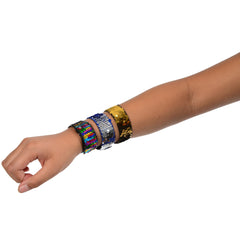 Rainbow Sequin Slap Bracelet/24 Per Disp