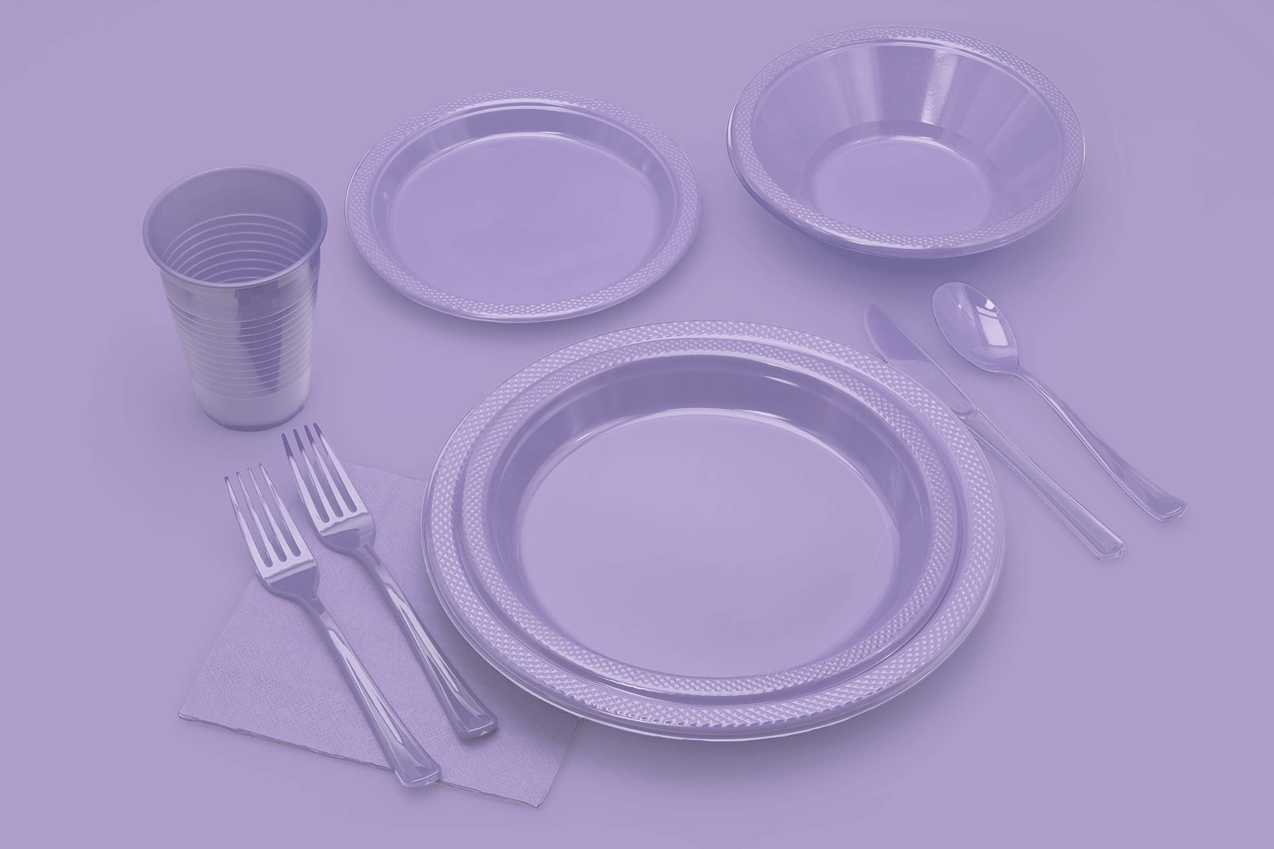 Lavender Plastic Table Skirt | Case of 48