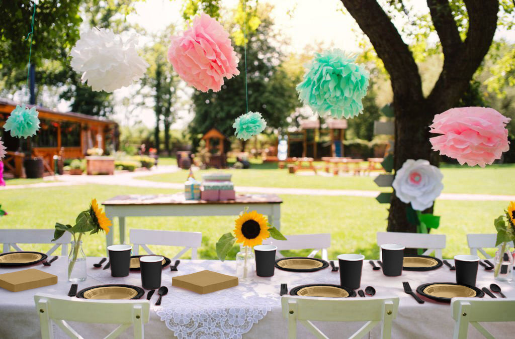 350 Pcs New Years Eve Disposable Tableware Set