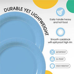 Unleashed - 7 In. Light Blue Paper Plates | 100 Count