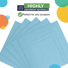 Light Blue Beverage Napkins | 1800 Count