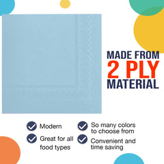 Light Blue Dinner Napkins | 1800 Count