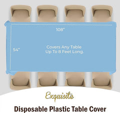 Premium Light Blue Table Covers | 6 Pack