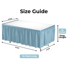 Light Blue Plastic Table Skirt | Case of 48