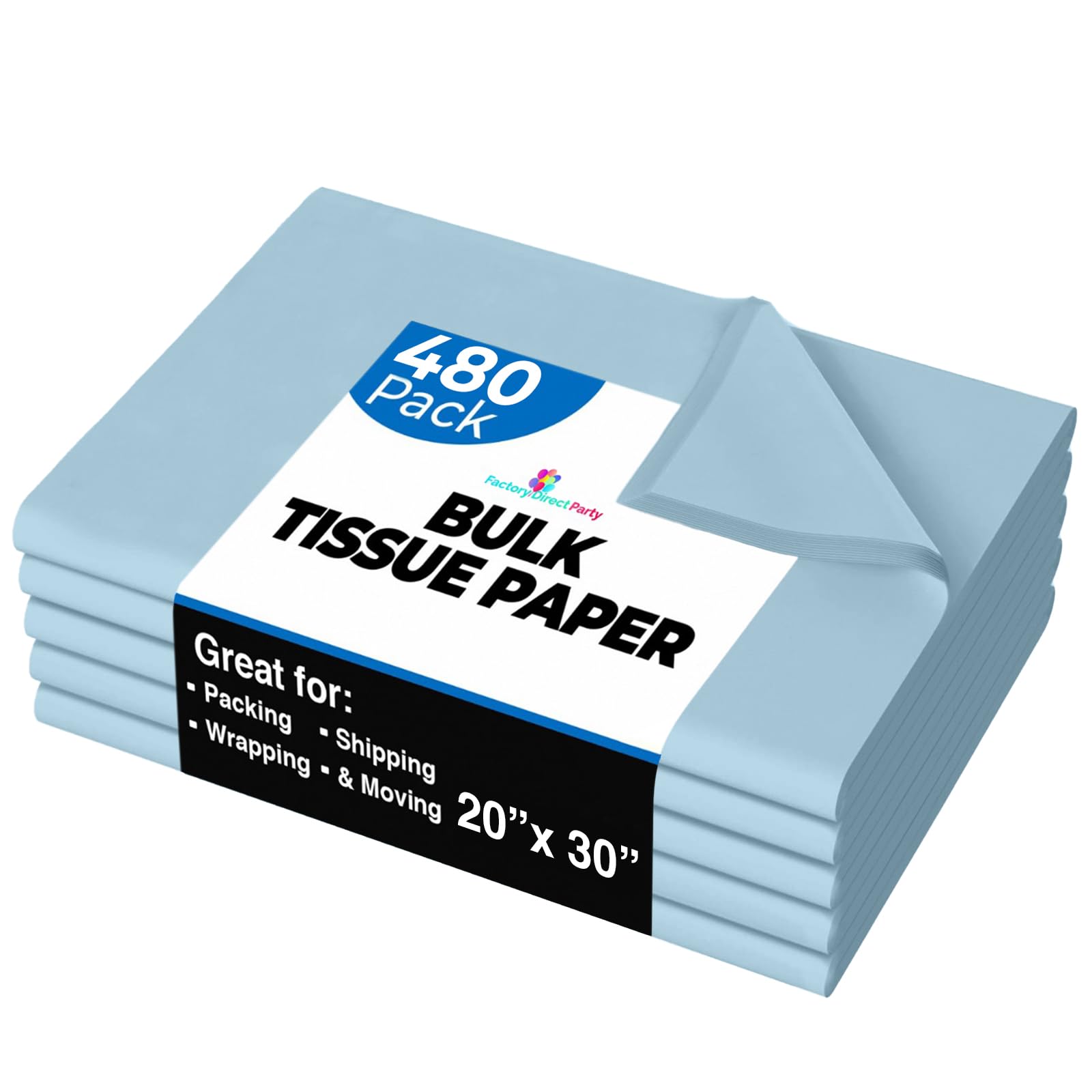 Light Blue Tissue Reams (480)