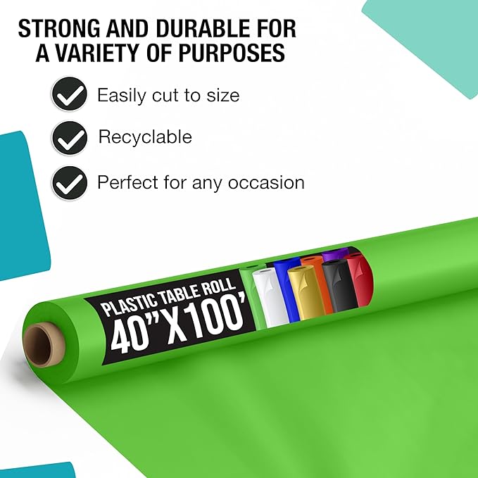 Unleashed - 40 In. x 100 Ft. Lime Green Table Roll