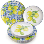 Earthtrends Tuscan Design Paper Plates Combo Set 16/16
