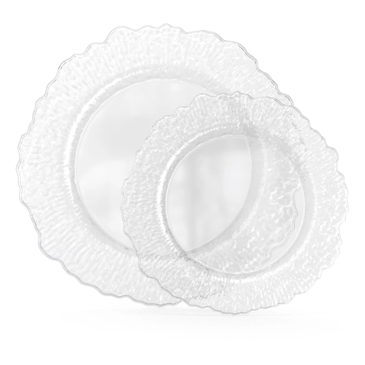 7 Inch and 10 Inch Leaf Plate Combo 15|15 - Clear