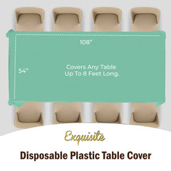 Mint Plastic Table Cover | Case of 48