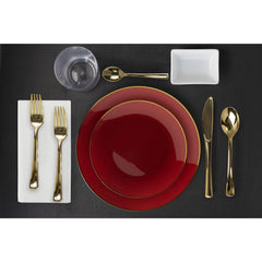 Disposable Burgundy Classic Dinnerware Set