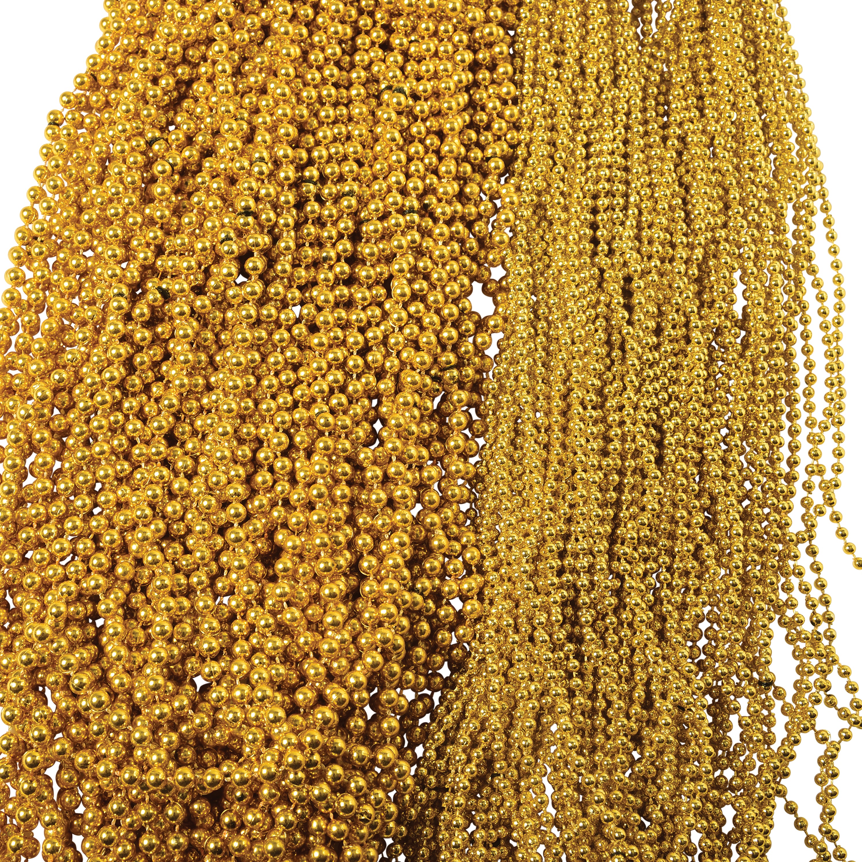 Mardi Gras Met Bead Necklaces/4Mm (Sold By Gross)