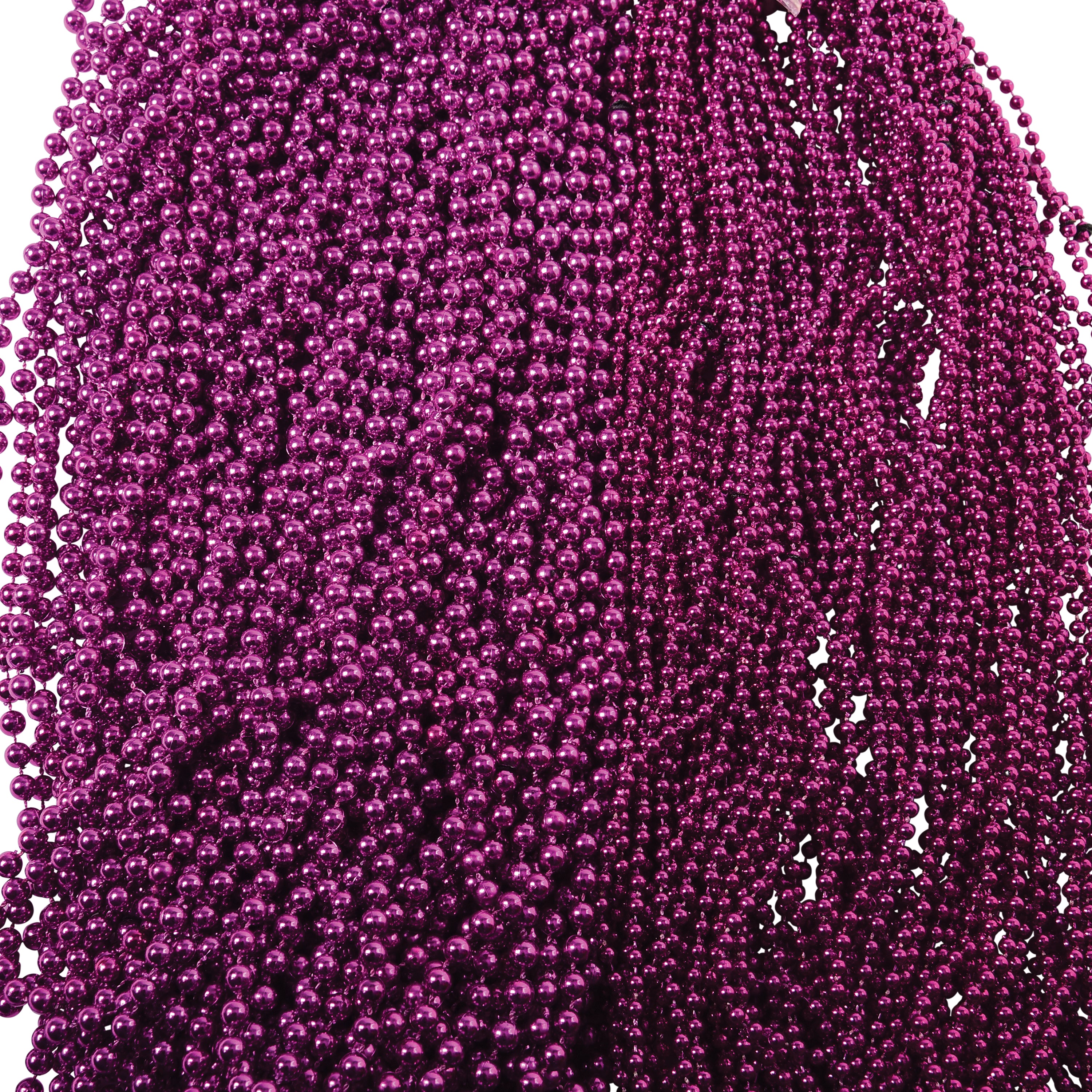 Mardi Gras Met Bead Necklaces/4Mm (Sold By Gross)