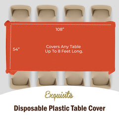 Little Gym - Orange Plastic Table Cover | Case of 48