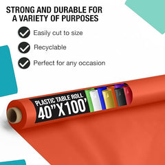 40 In. x 100 Ft. Orange Table Roll