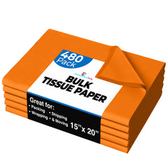 ORANGE TISSUE REAM 15"X 20"- 480 SHEETS