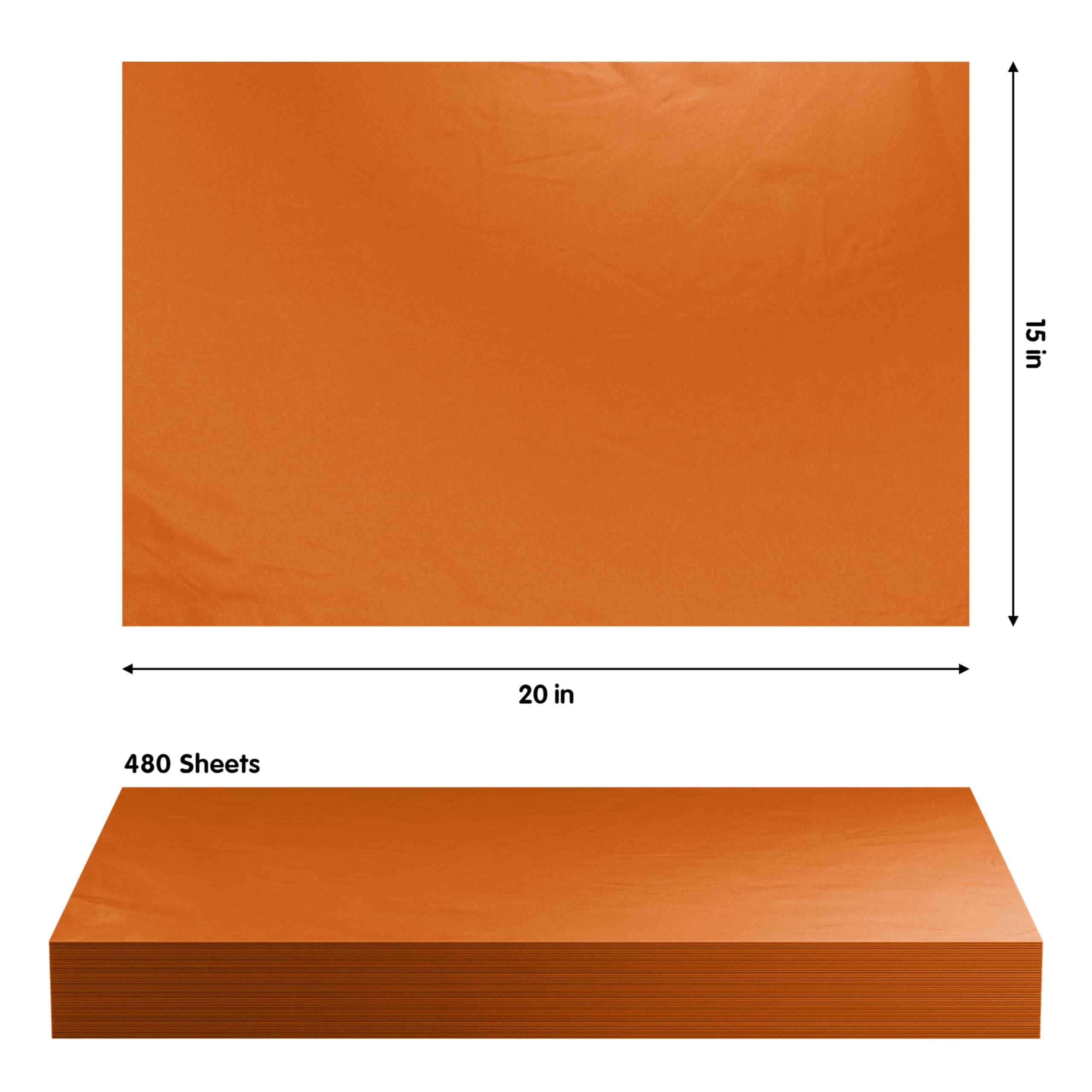 ORANGE TISSUE REAM 15"X 20"- 480 SHEETS