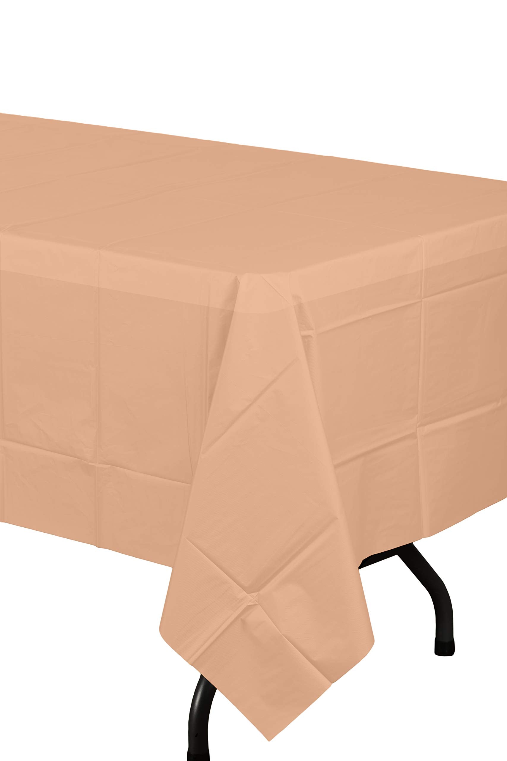 Peach Plastic Table Cover | Case of 48