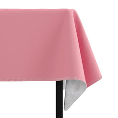 Pink Flannel Backed Plastic Table Cover 54 In. x 108 In. | Case of 36