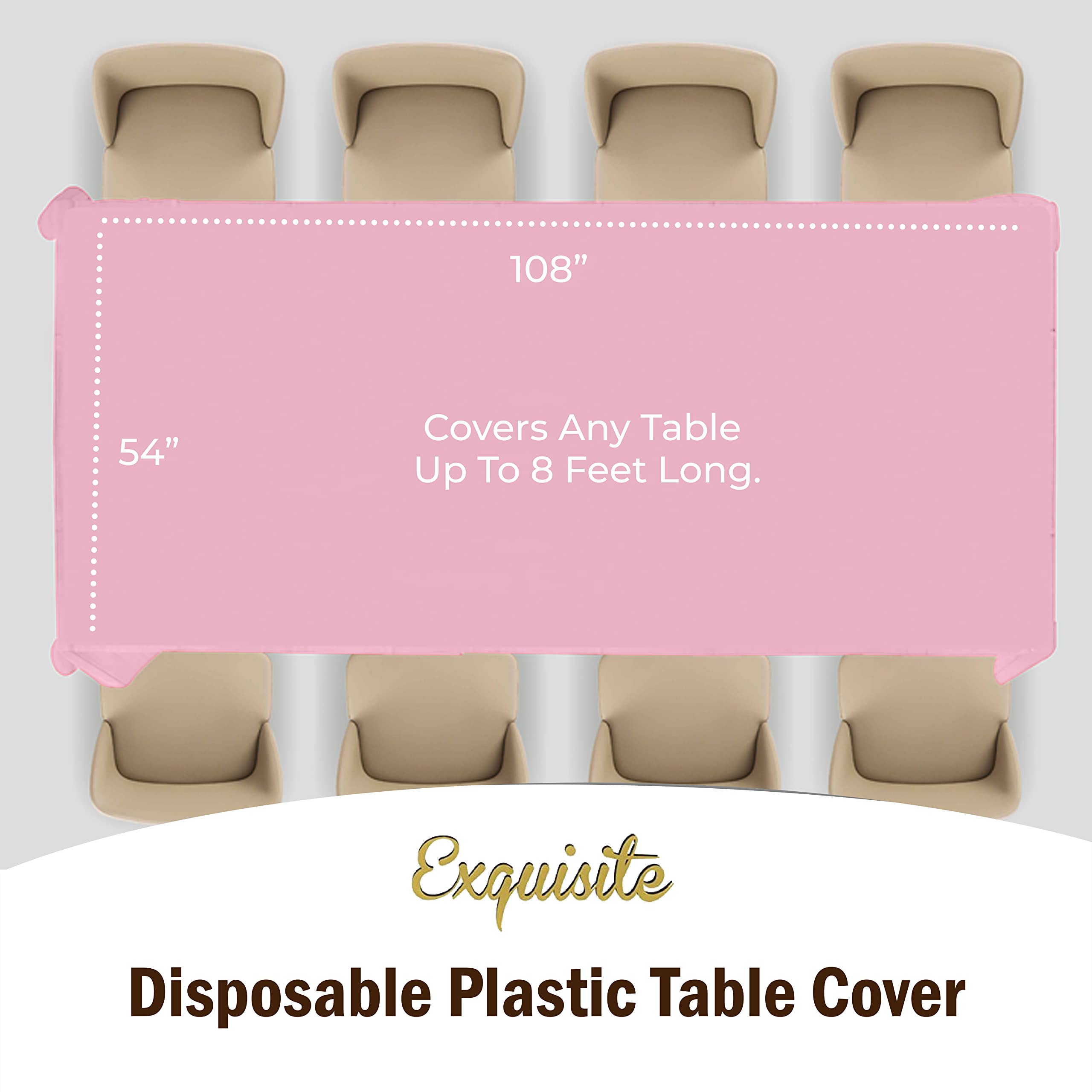 Premium Pink Table Covers | 12 Pack