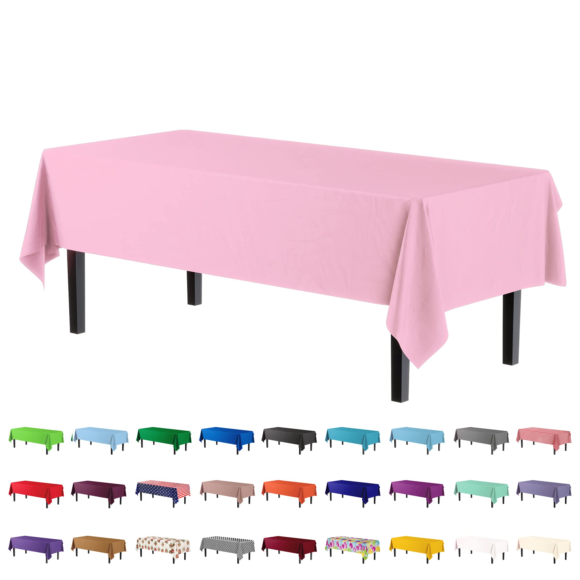 Pink Table Covers | 12 Pack