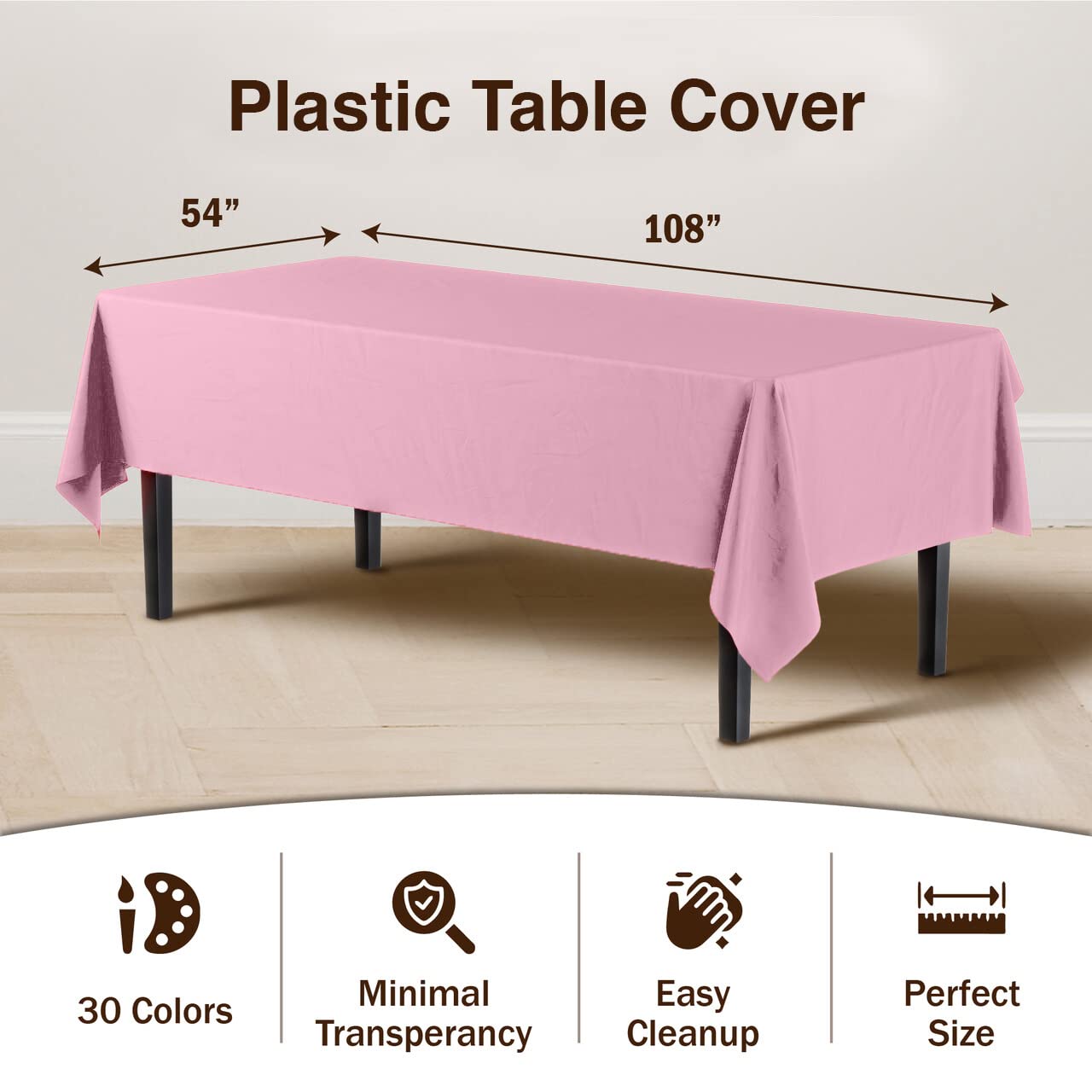 Pink Table Covers | 12 Pack