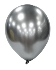 6ct, 12" Platinum Silver Balloon