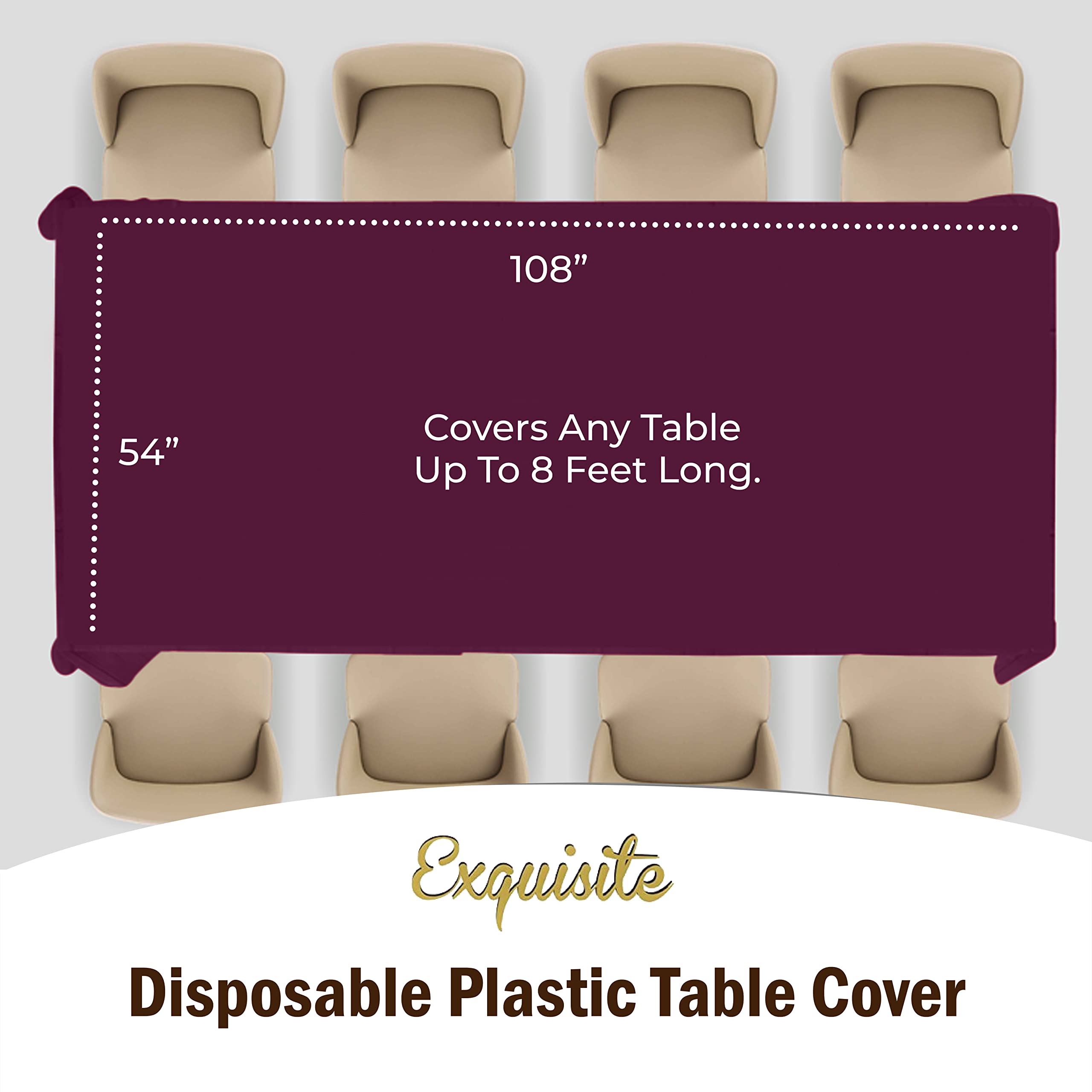 Plum Table Covers | 12 Pack