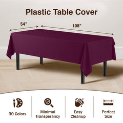 Plum Table Covers | 6 Pack