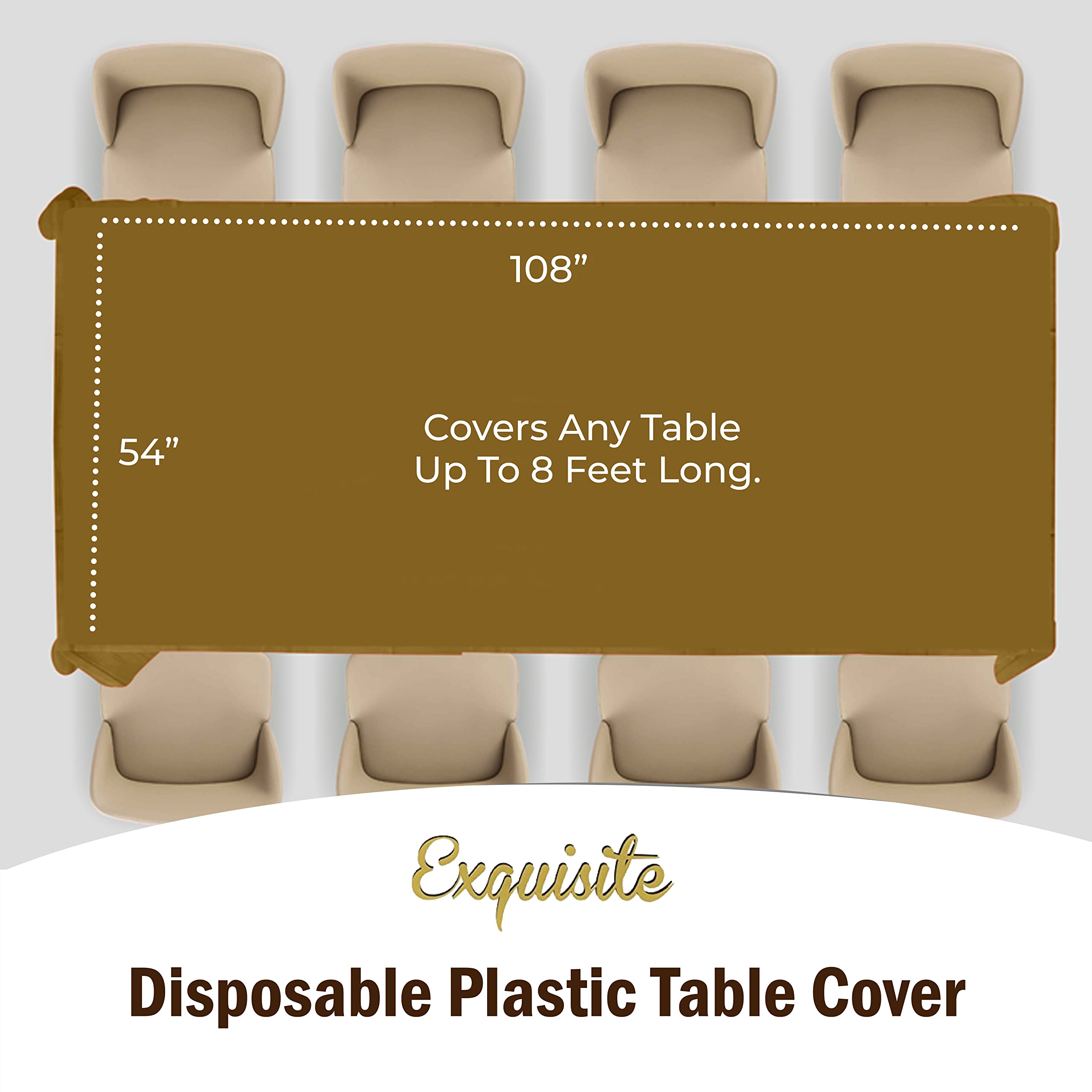 Gold Table Covers | 6 Pack