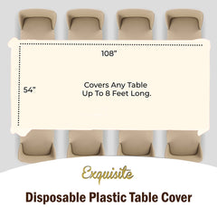 Premium Ivory Table Covers | 6 Pack