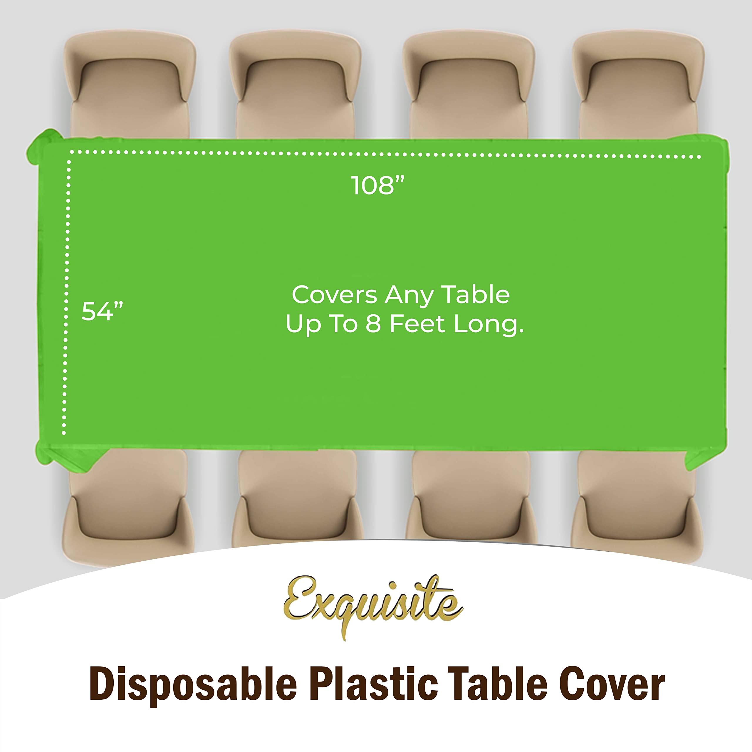 Lime Green Table Covers | 12 Pack