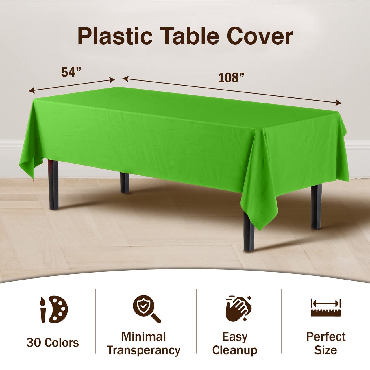 Lime Green Table Covers | 6 Pack